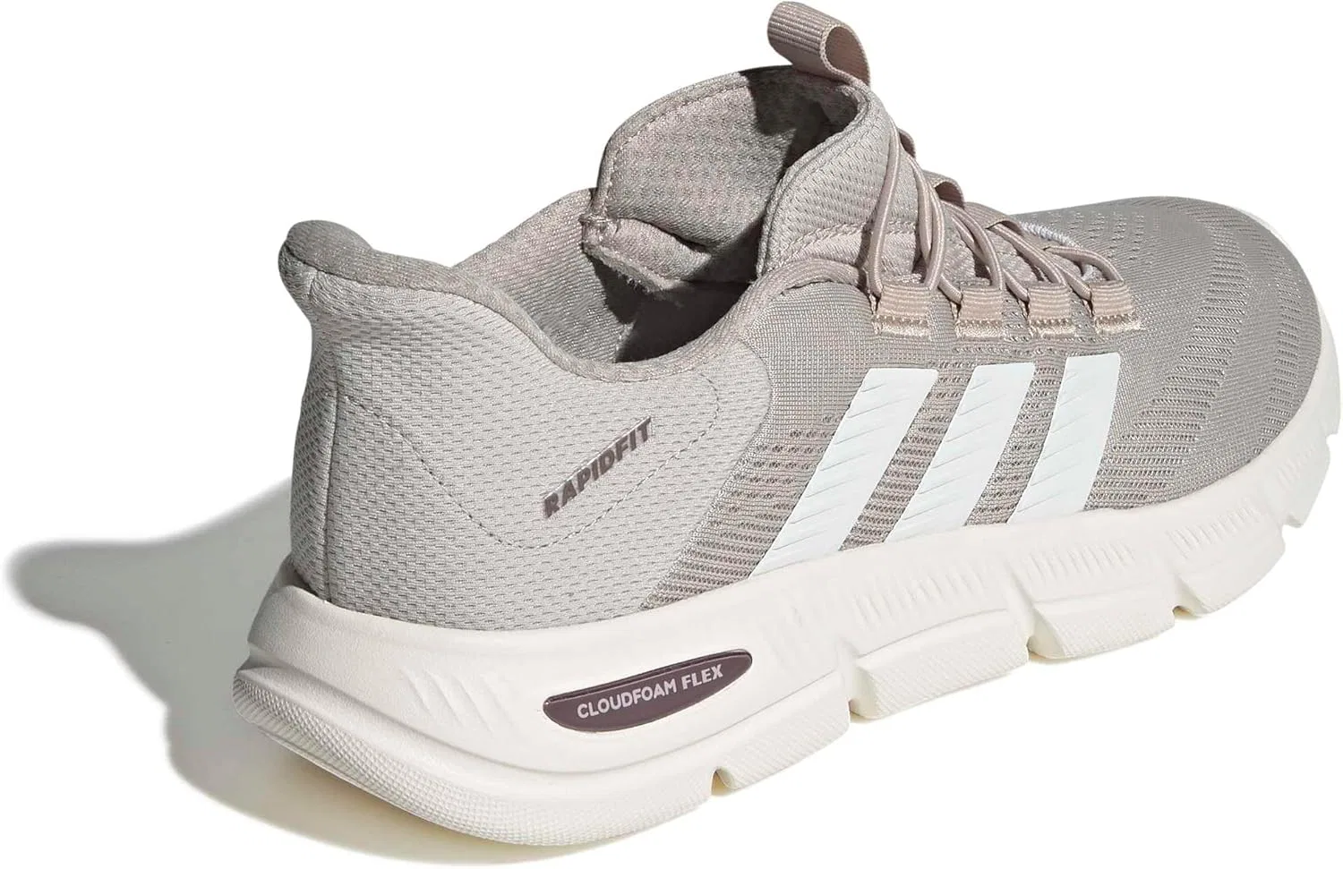 Мужские кроссовки Adidas Cloudfoam Flex на шнуровке, бежевые, размер 11.5 — фото 4