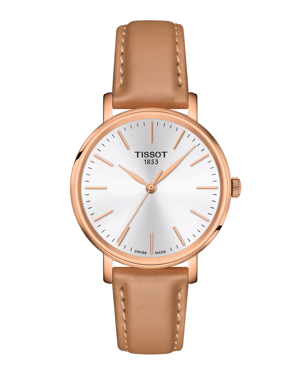 

Женские часы коллекции Everytime в розовой коже Tissot, розовый