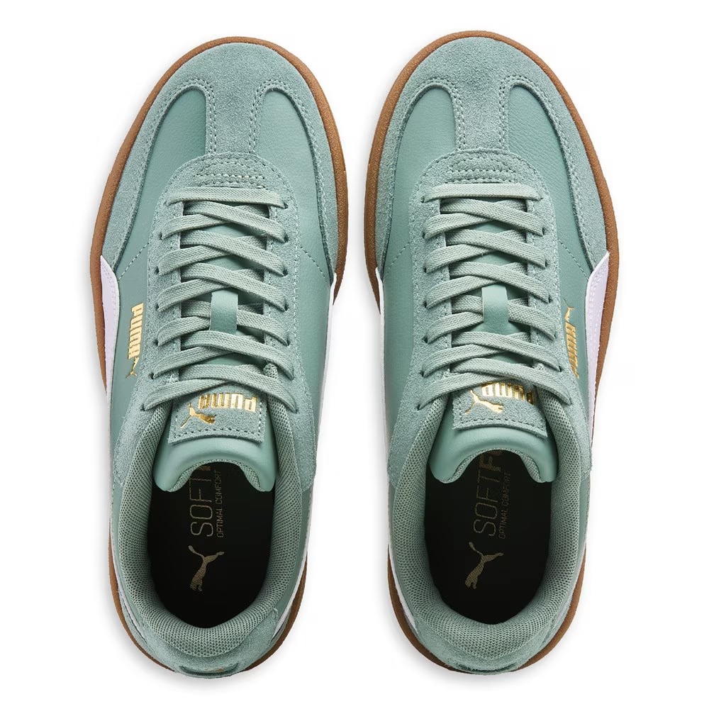 Кроссовки на платформе Club Era от Puma, green/gum — фото 4