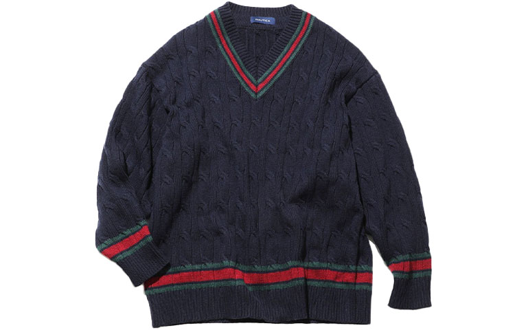 

Свитер Unisex V-образный вырез Moderate Others NAUTICA JAPAN, темно-синий