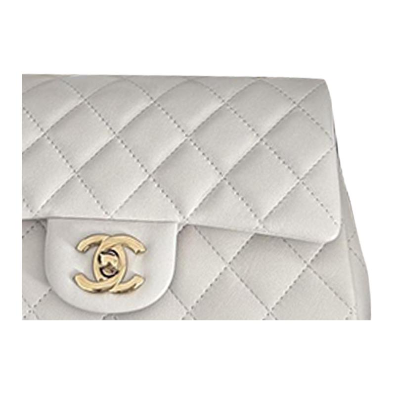 CHANEL Классический клатч CF из овчины с золотой фурнитурой, мини-сумка через плечо и кроссбоди для женщин — фото 3