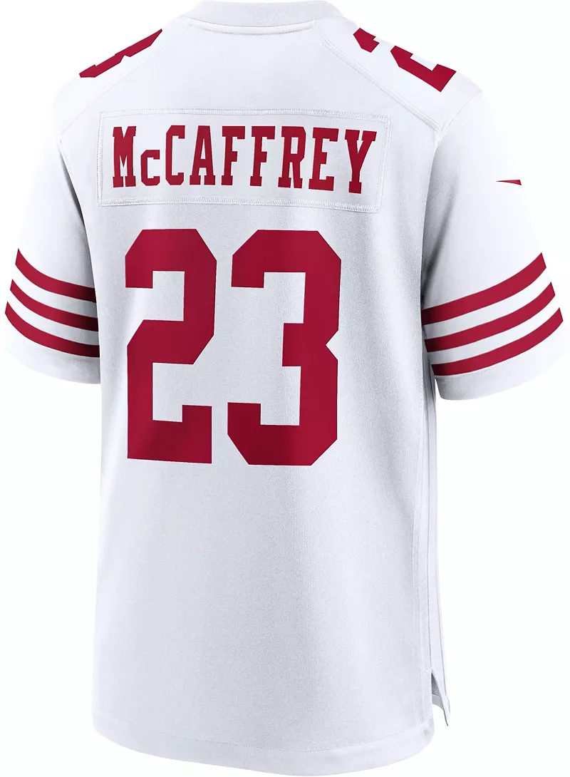 Мужская белая игровая майка Nike San Francisco 49ers Christian McCaffrey #23 — фото 3