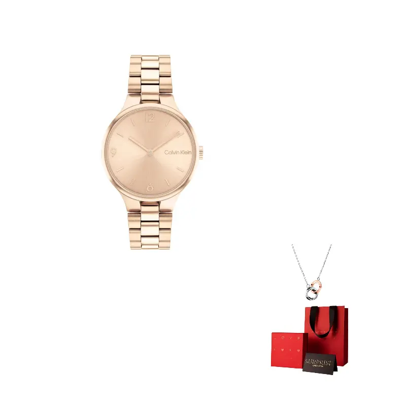 

Calvin Klein Часы TIMELESS Wrist Watch Quartz Movement Steel Strap Gold Dial Women's Watch