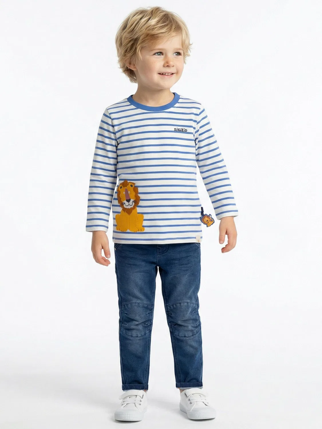 Рубашка Sigikid Langarmshirt Tiger & Löwe, мультиколор — фото 2