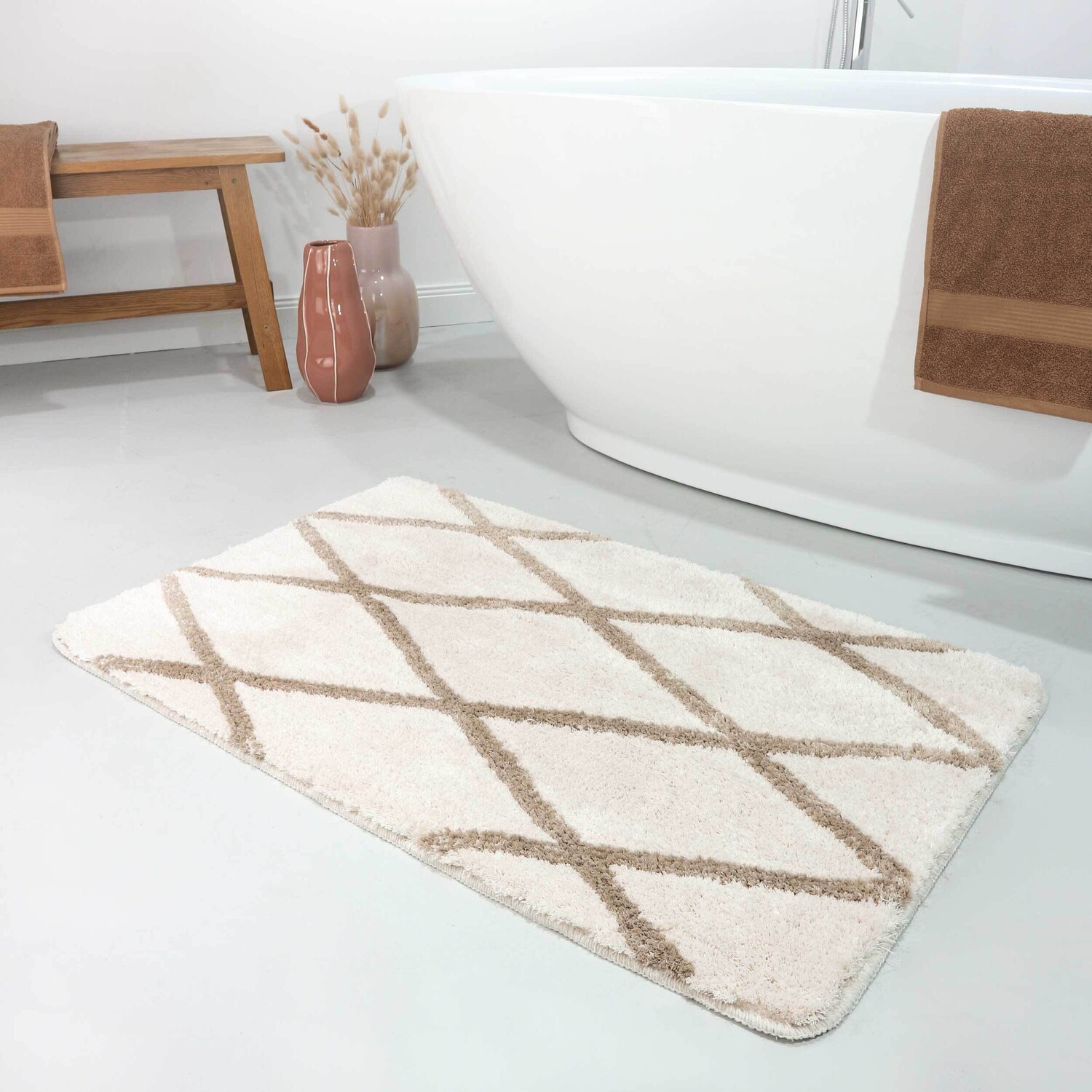 

Коврик для ванной Homie Living Badteppich San Bosa, цвет beige/sand