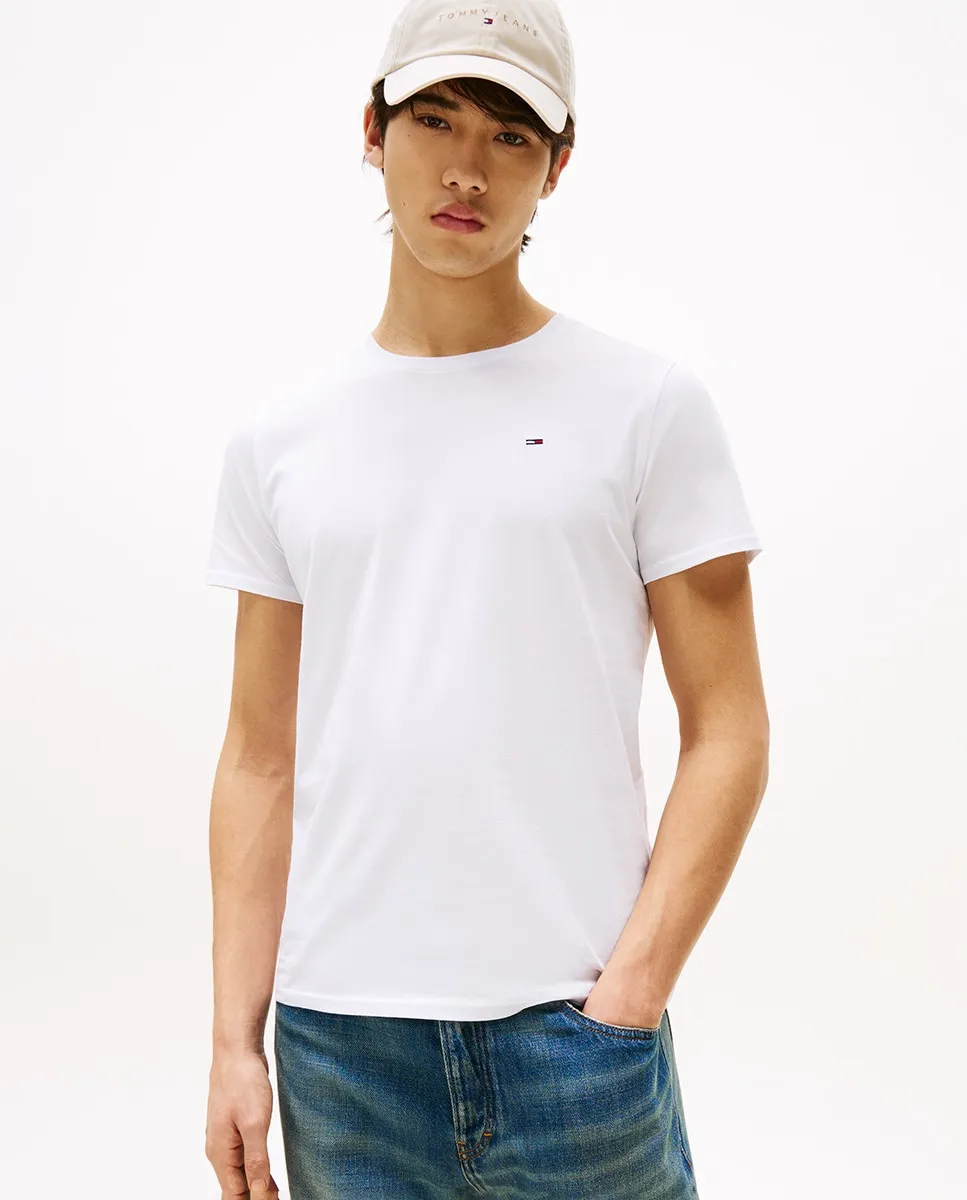 

Мужская футболка с коротким рукавом и экстра-узким кроем Tommy Jeans, белый