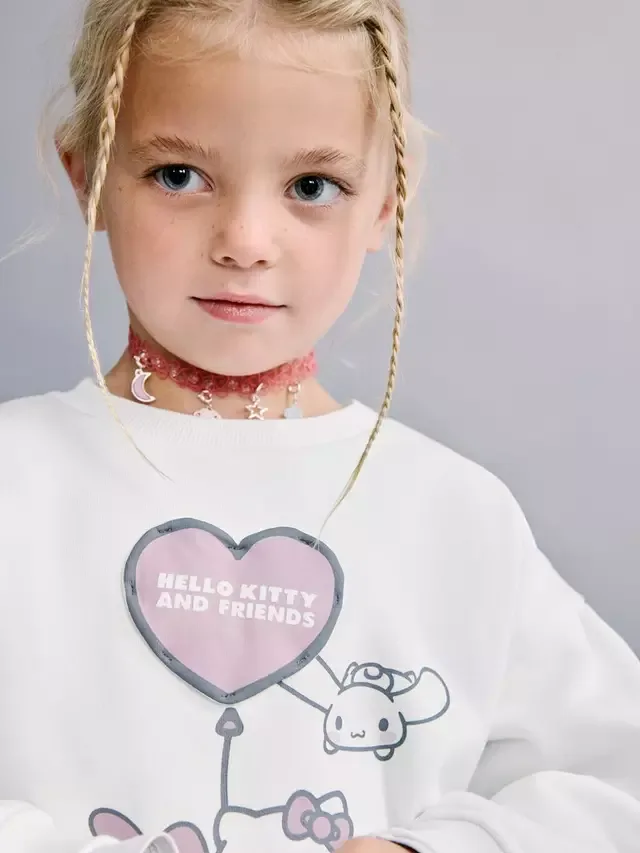 Детская толстовка Hello Kitty, кремового цвета Mango — фото 3