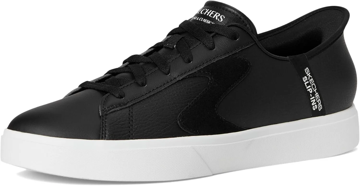 Мужские слипоны Skechers Eden LX - Strando Hands Free, черно-белый — фото 2