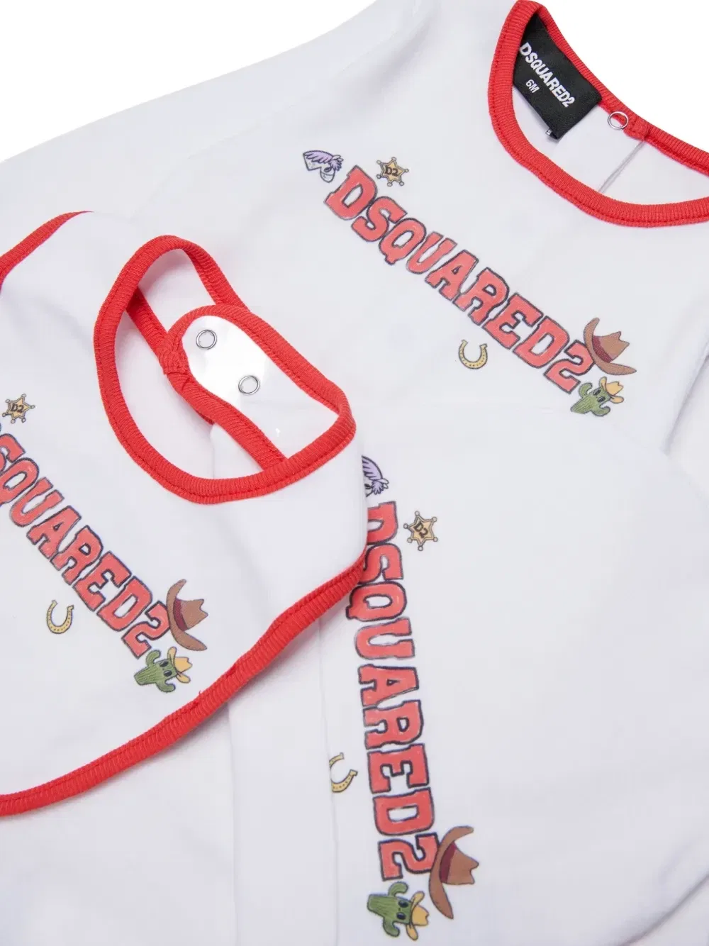 Комплект из трех предметов с логотипом DSQUARED2 KIDS, белый — фото 3