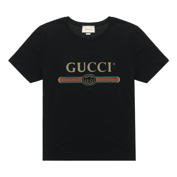

Футболка washed jersey oversize t-shirt 'black' Gucci, черный