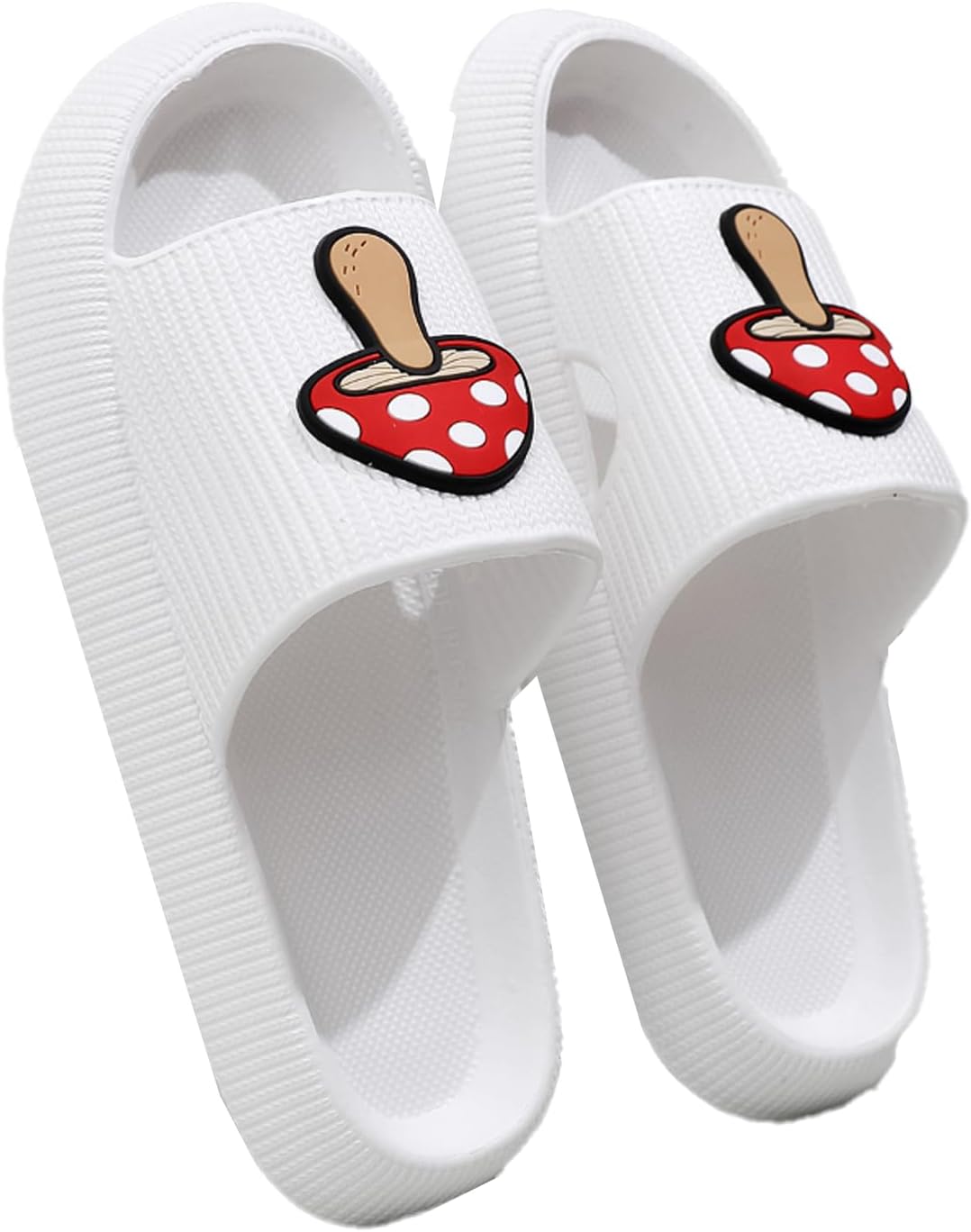 

Тапочки oukisam для женщин и мужчин, толстая подошва, ультра-удобные, как облако, летние пляжные шлепанцы, тапочки для ванной с противоскользящей подошвой, белый