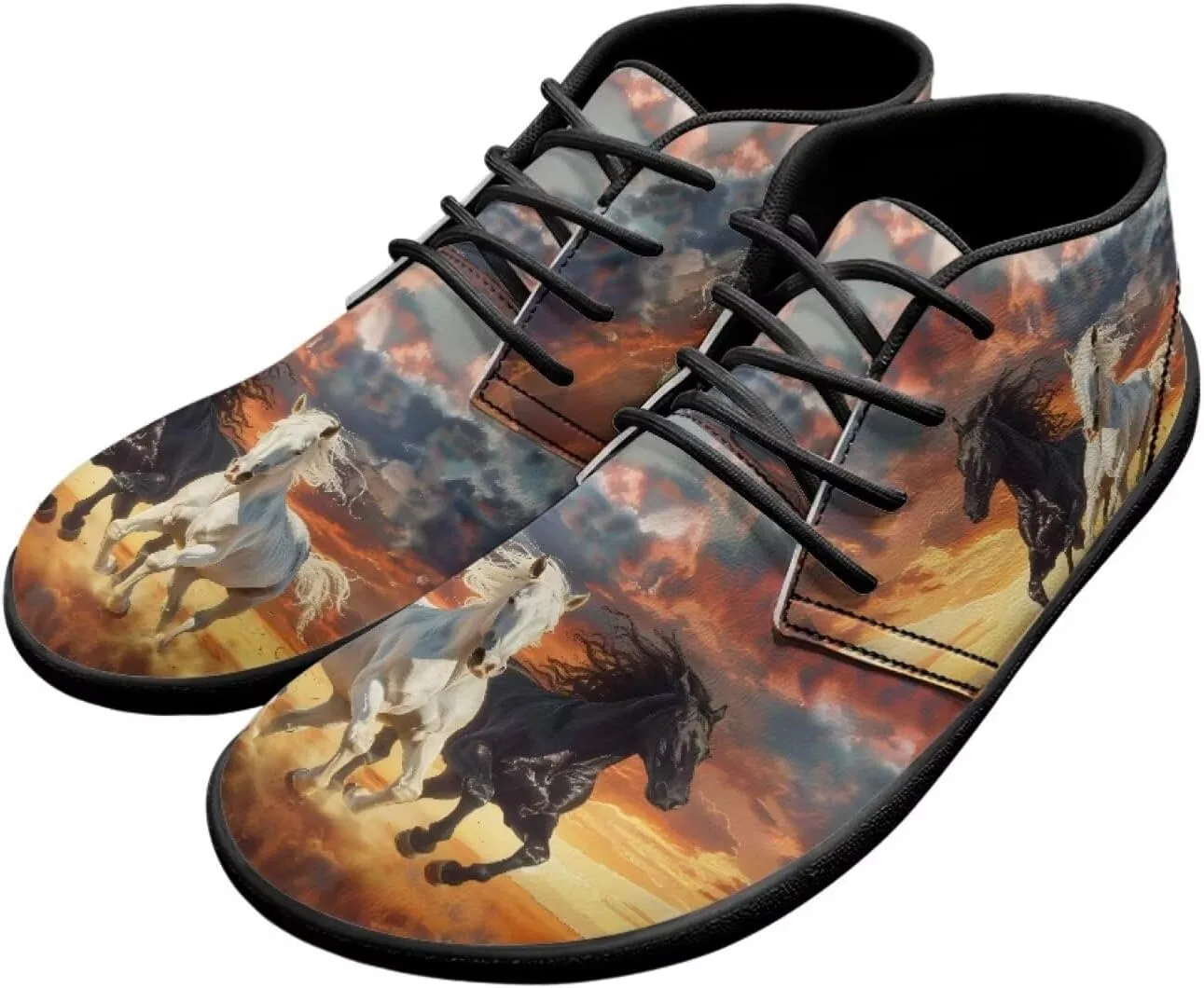 Кроссовки мужские Fashion Sneakers, Running Horse Watercolor Sky Forchrinse — фото 4