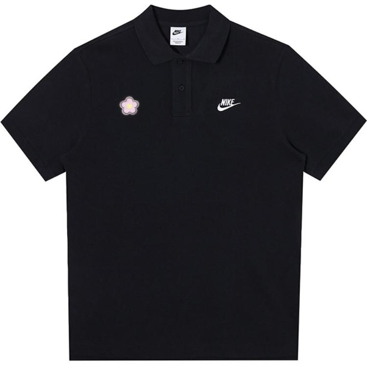 

Рубашка поло унисекс черная Nike, черный