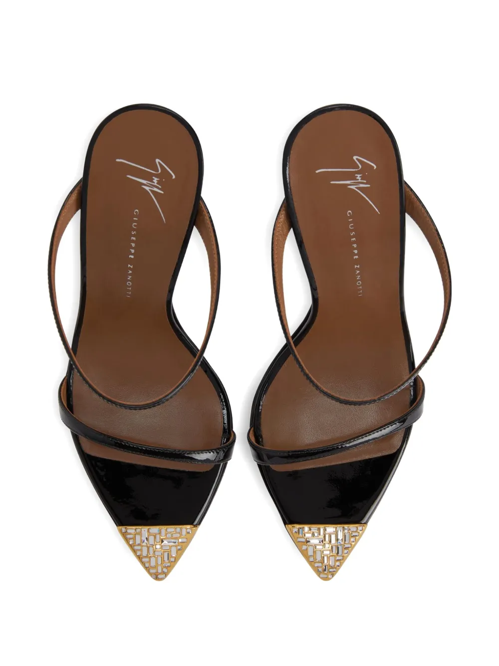 Босоножки Intriigo Jewelry 105 с кристаллами Giuseppe Zanotti, черный — фото 3