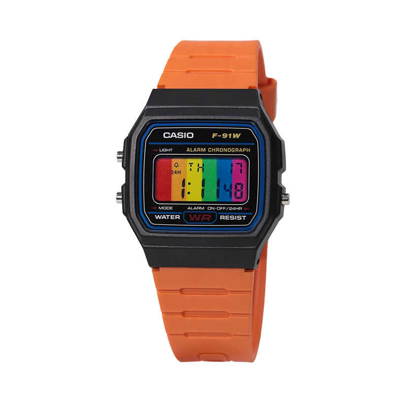 

CASIO Кварцевые часы унисекс с черным циферблатом на ремешке из смолы