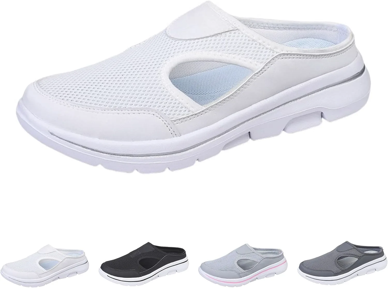 Elsvia Orthopedic Shoes For Men, Comfort Breathable Support Sports Сандалии,Outdoor Casual Non Slip Walking Slip On Shoes Generic, белый — фото 3