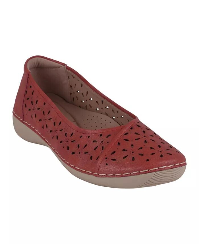 

Женские туфли на плоской подошве Nysha с лазерной резкой GC Shoes, красный