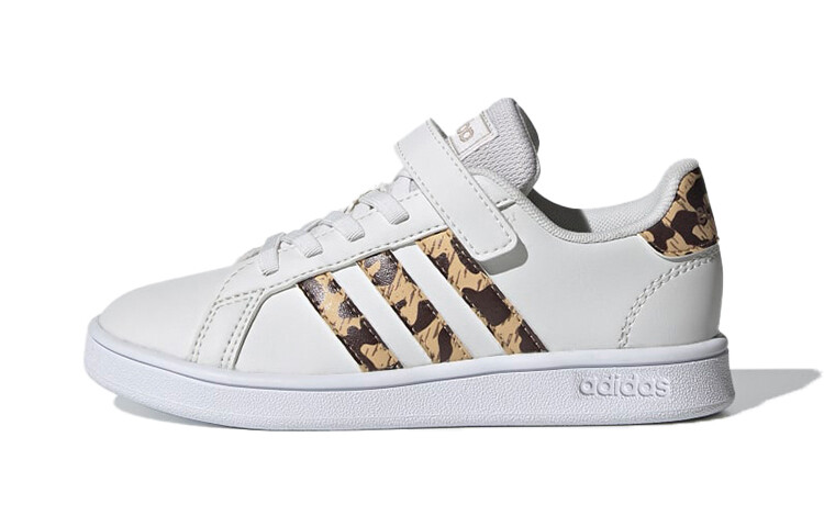 

GRAND COURT Детские кроссовки для скейтбординга PS Low-top Белые/леопардовый принт Adidas Neo