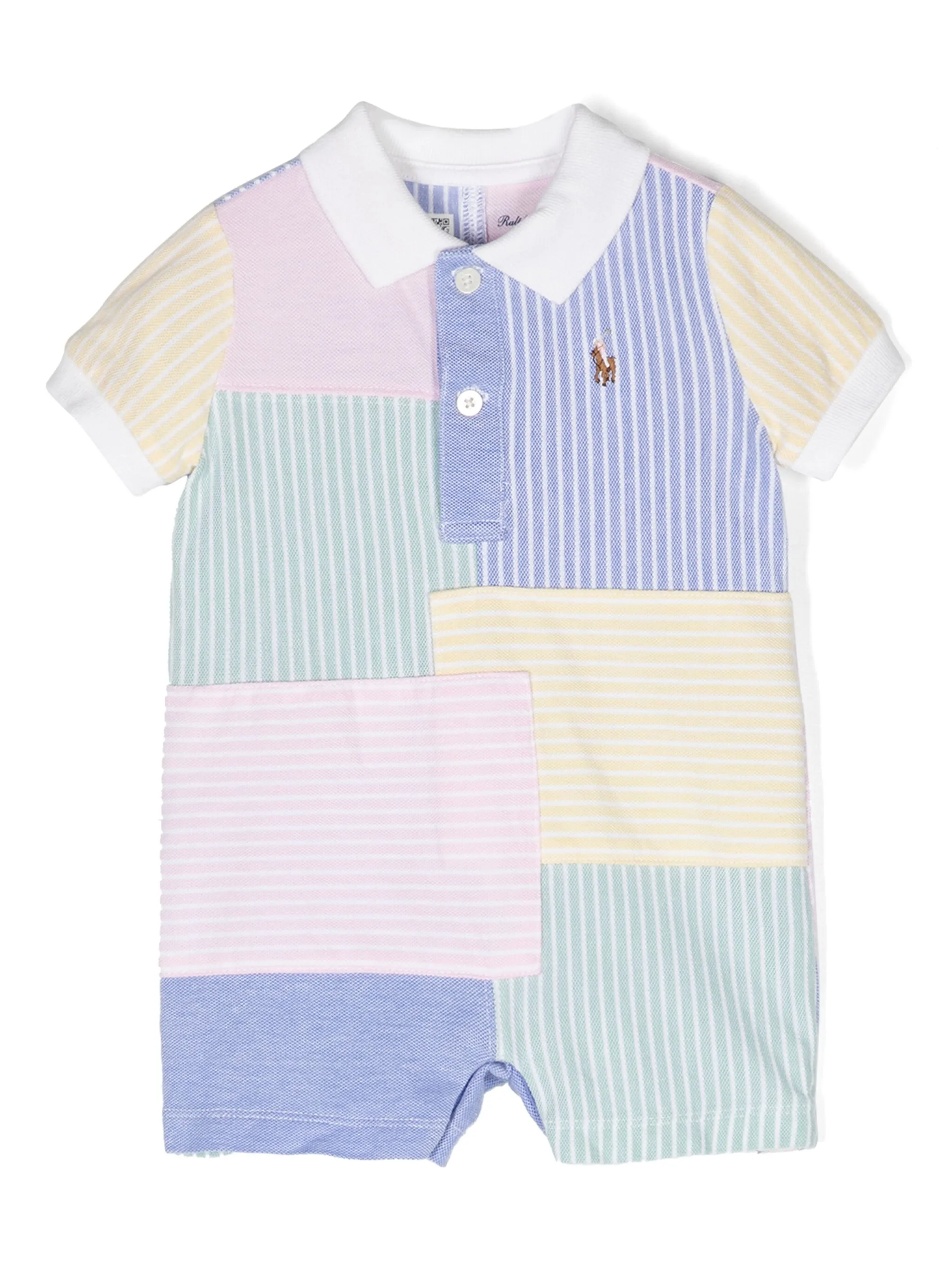 

Ромпер в технике пэчворк Polo Ralph Lauren Kids, синий