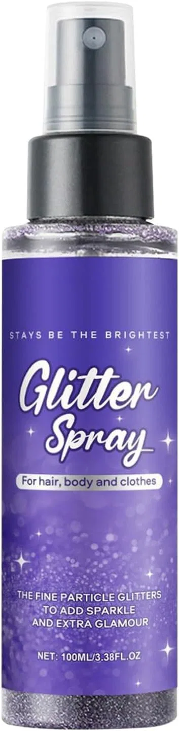 Спрей-блеск для волос и тела Glitter Spray, белый, 0.15 кг