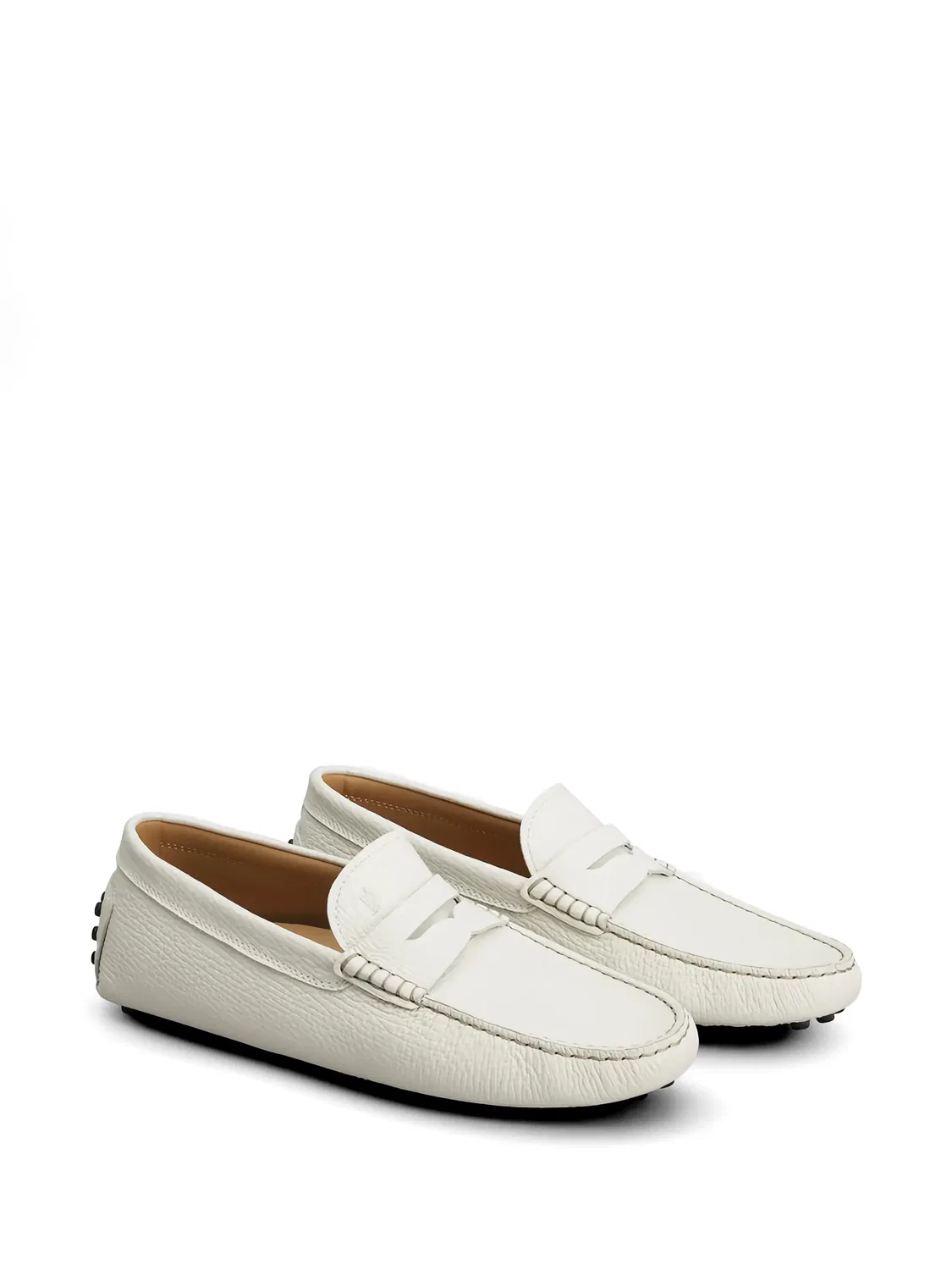 Кожаные лоферы Tod's, белый — фото 2