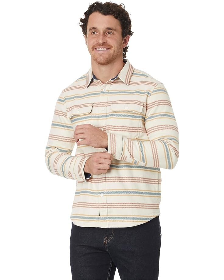 

Рубашка Faherty Wavebreaker Shirt, цвет Dune Sky Stripe