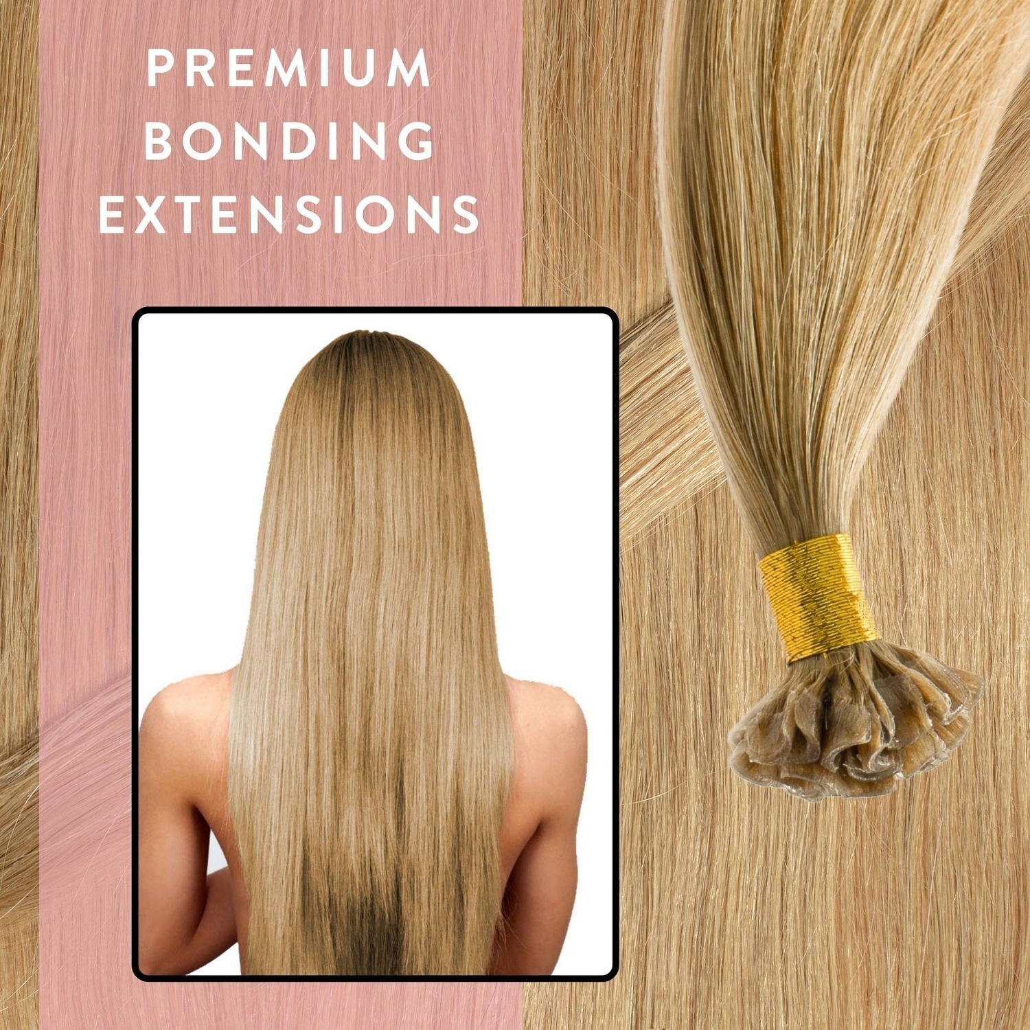 Накладные волосы bonding extensions premium echthaar #9/31 lichtblond gold-asch 0,8g Hair2Heart, 60cm, количество 25 шт. — фото 2