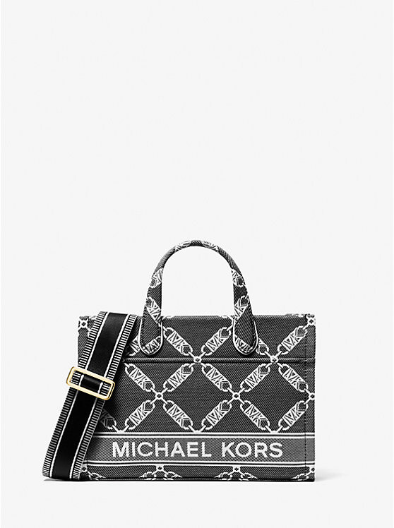 

Жаккардовая сумка-мессенджер Gigi Small Empire с логотипом Michael Kors, черный