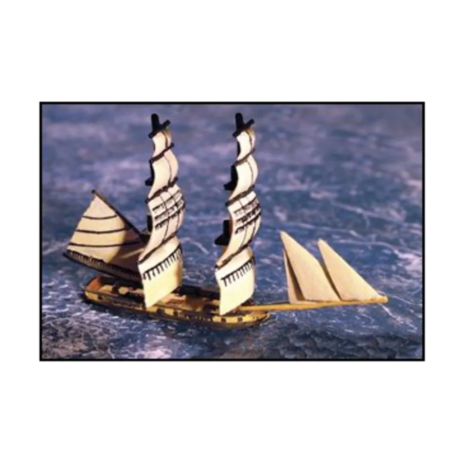 

18-пушечный бриг (полные паруса), Micronauts - Napoleonic Era Sailing Ships - Full Sail Sets (1:1200)