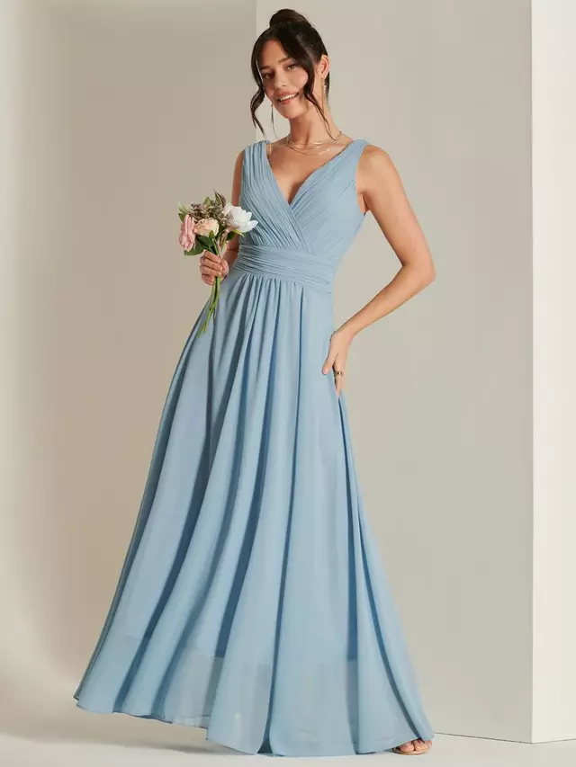 

Платье Jolie Moi Wrap Front Chiffon Maxi, цвет dusty/blue