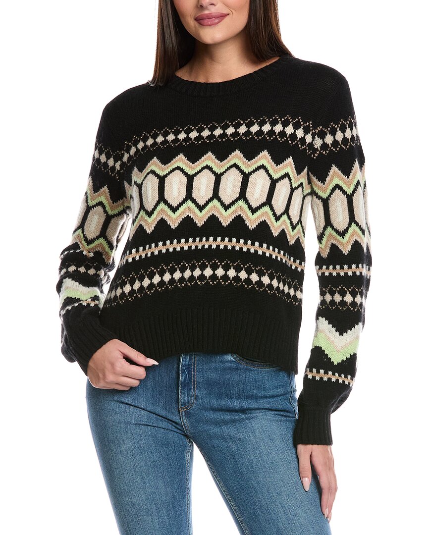 

Айла Иден Оверсайз свитер из кашемира с норвежским узором &Isla, черный