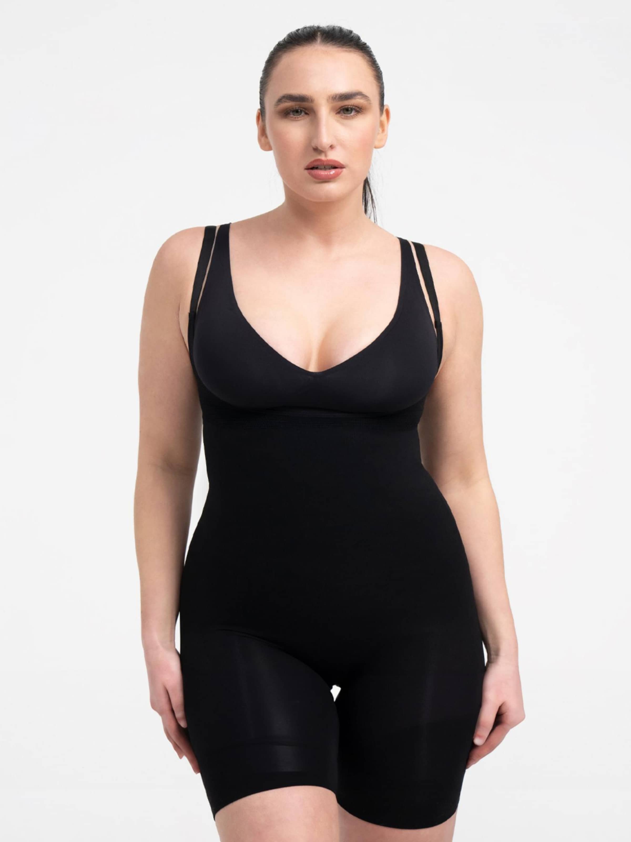 

Creamy Корректирующий боди 'Bodysuit Sculpting Shapewear mit offener Brust' в черном цвете