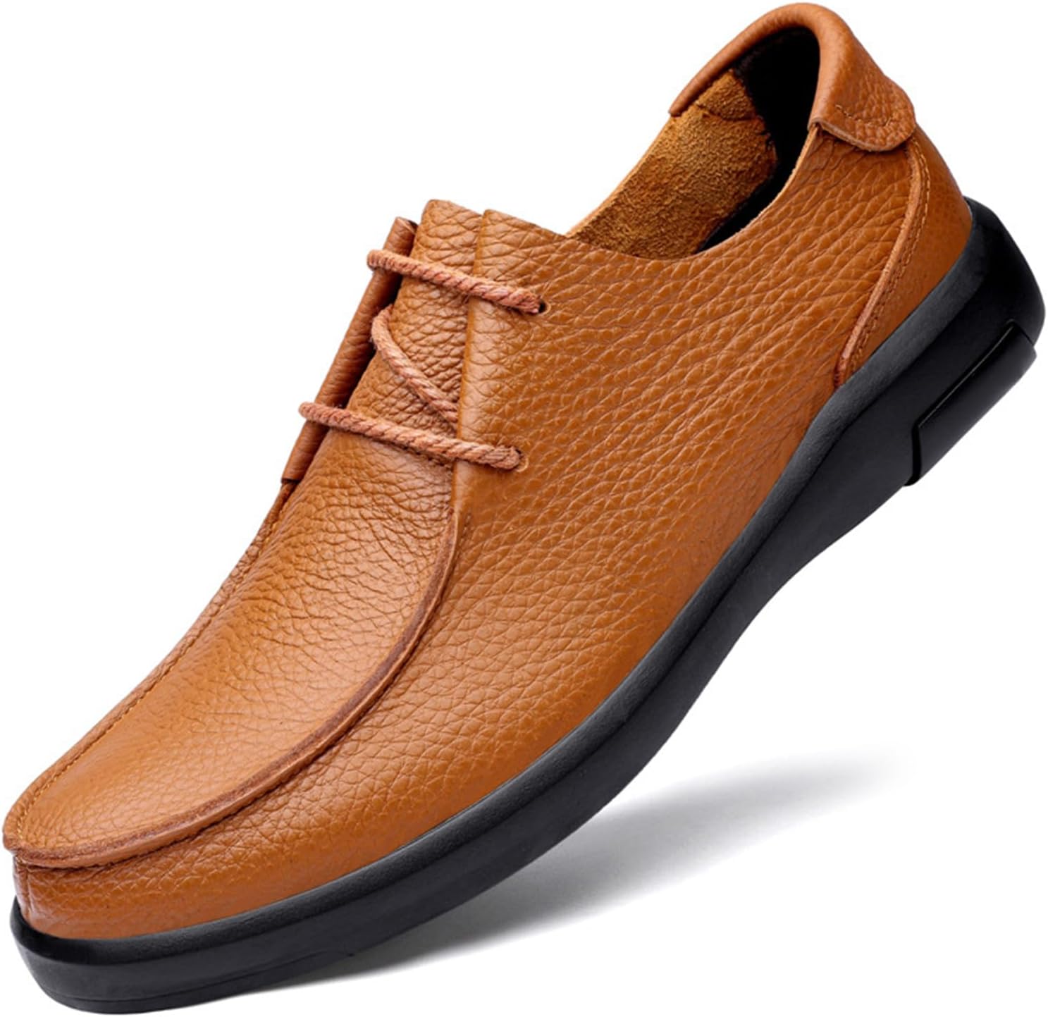 

Мужские лоферы на подскоке из кожи, повседневная обувь, комфортные мягкие туфли для ходьбы и вождения для мужчин Abborora, коричневый