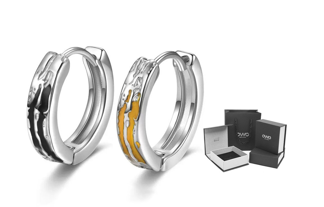 

OWO Серьги-гвоздики из стерлингового серебра 925 пробы унисекс серебро золото черное золото