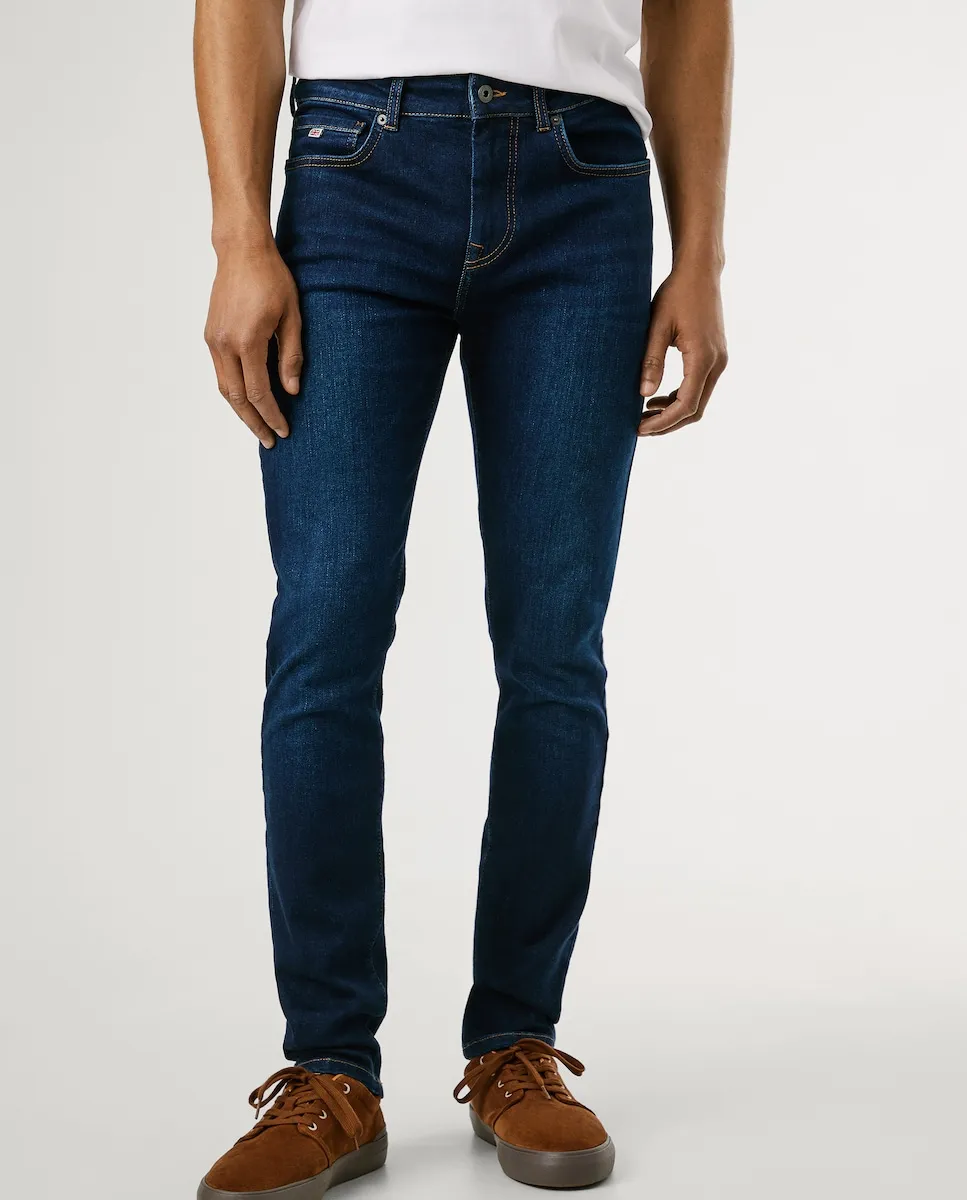 

Мужские джинсы Finsbury узкого кроя с застежкой-молнией Pepe Jeans, темно-синий