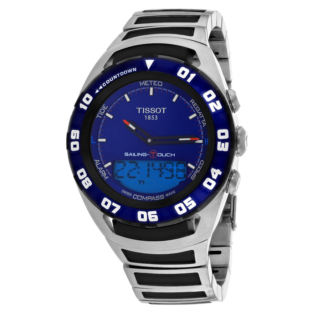 

Мужские часы Tissot Sailing Touch с синим циферблатом