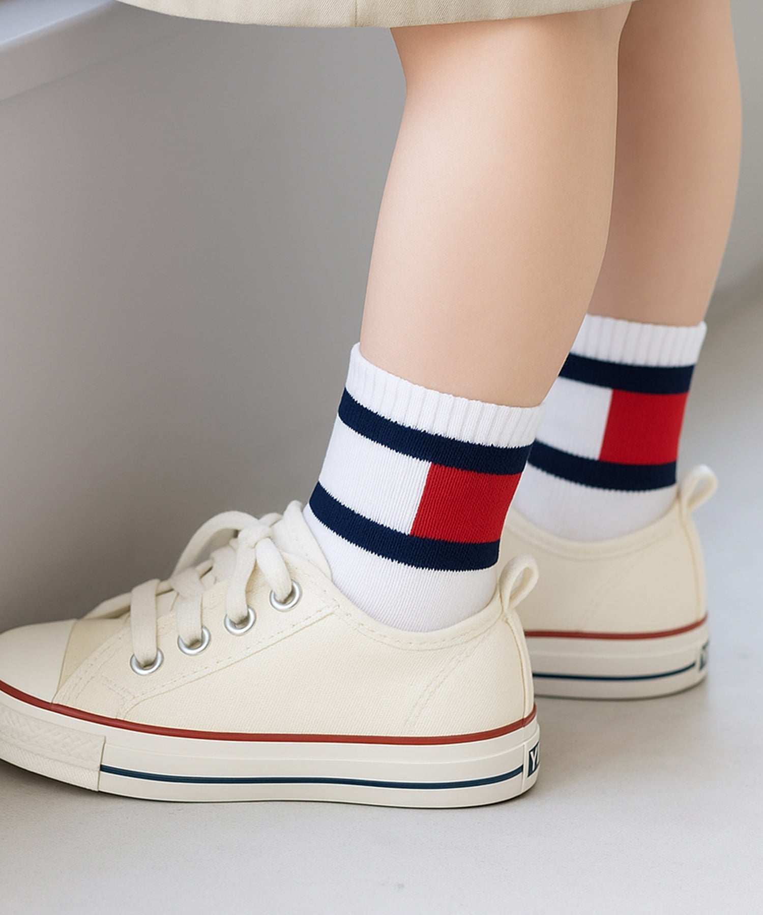Носки Набор из 3 пар носков /(K) Quarter Socks. Tommy Hilfiger, white
