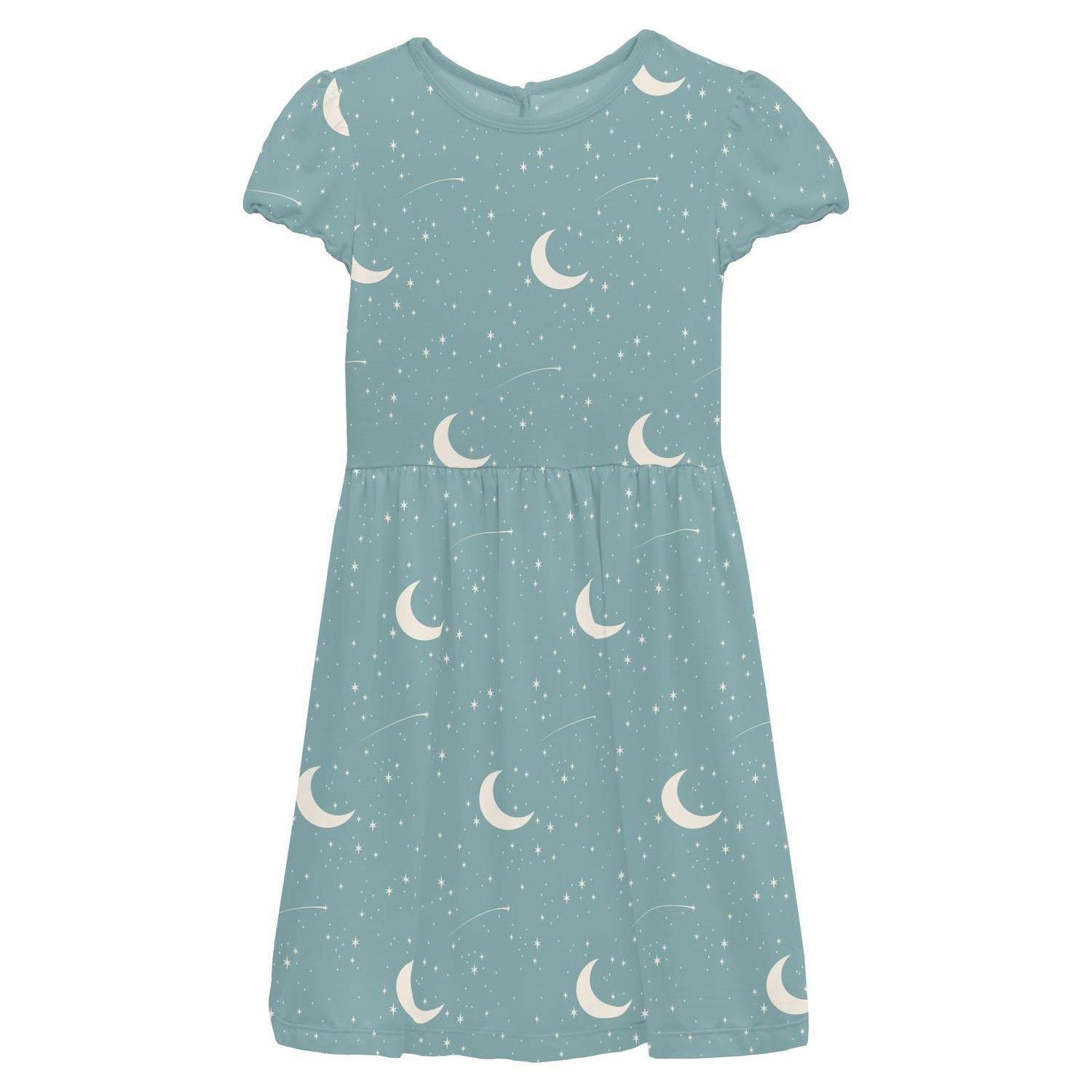 

Платье для девочки с пышными рукавами и оборками Jade Starry Sky & Moon KICKEE, Jade Starry Sky & Moon