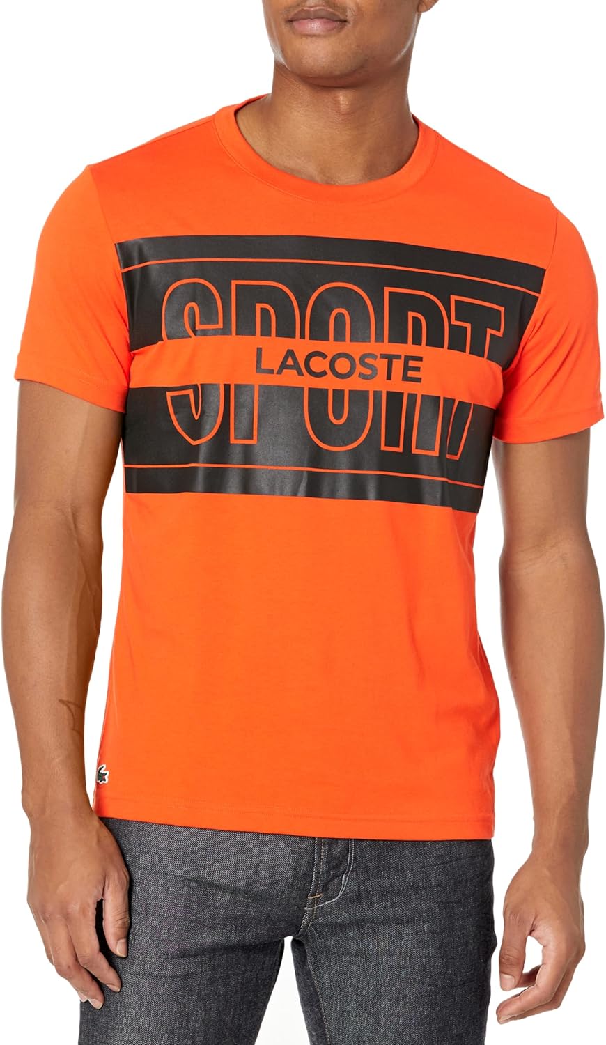 

Мужская спортивная хлопковая футболка Lacoste с принтом, Sunrise