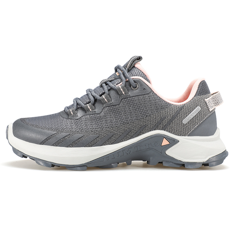 

Скользоустойчивые дышащие легкие низкие треккинговые туфли женские Gray Smoke Pink HUMTTO