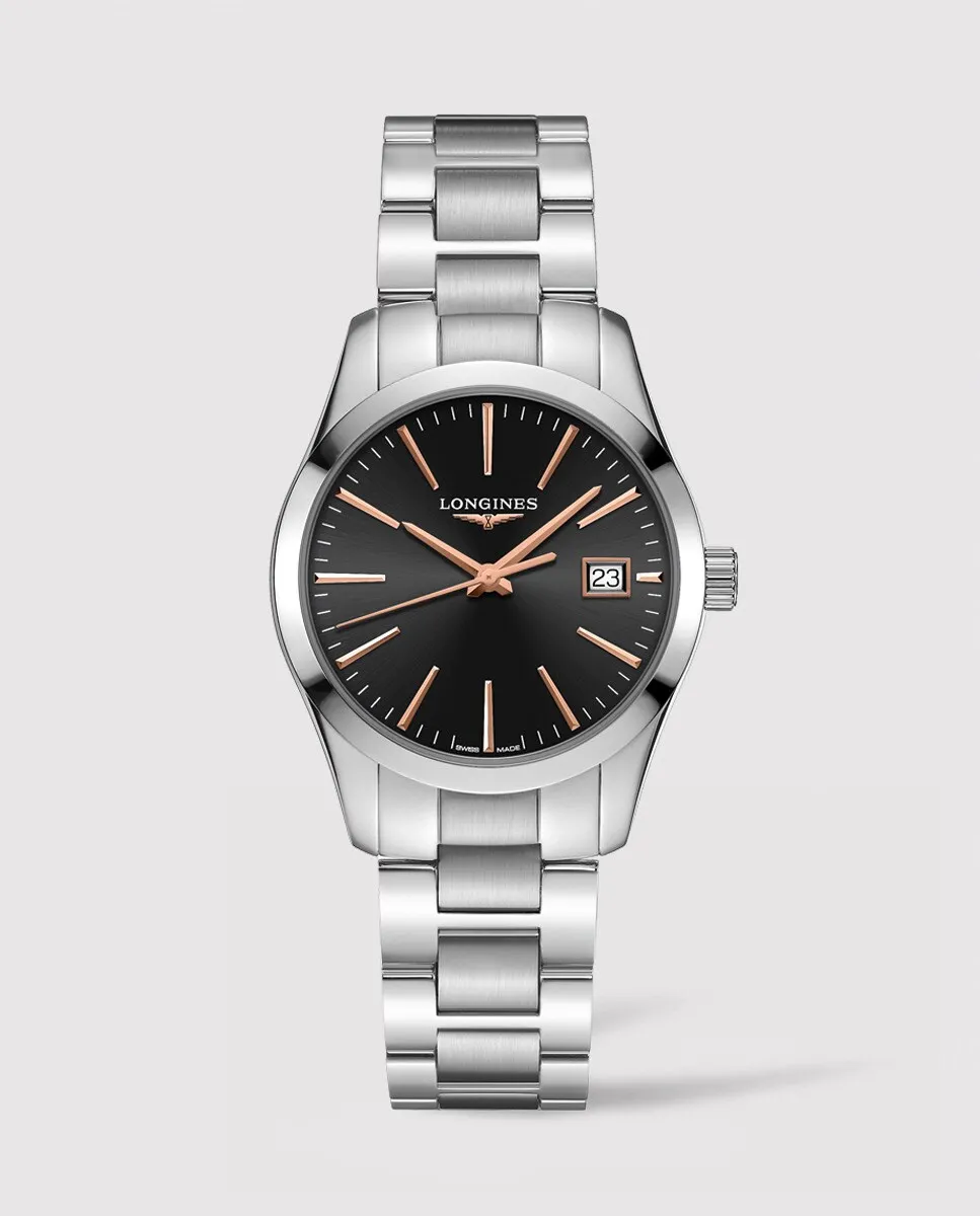 

Longines L23864526 Conquest стальные женские часы, серебрянный