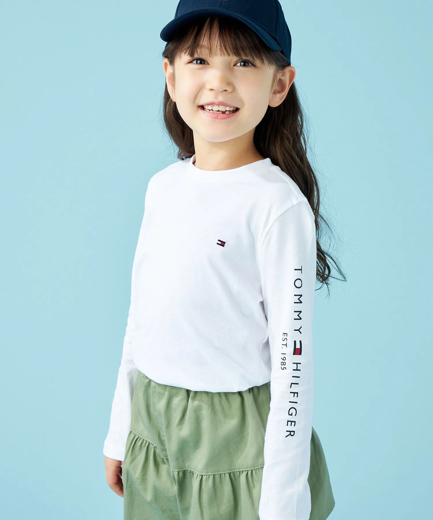 Детская футболка с длинным рукавом Essential Logo TOMMY HILFIGER, White YBR — фото 2