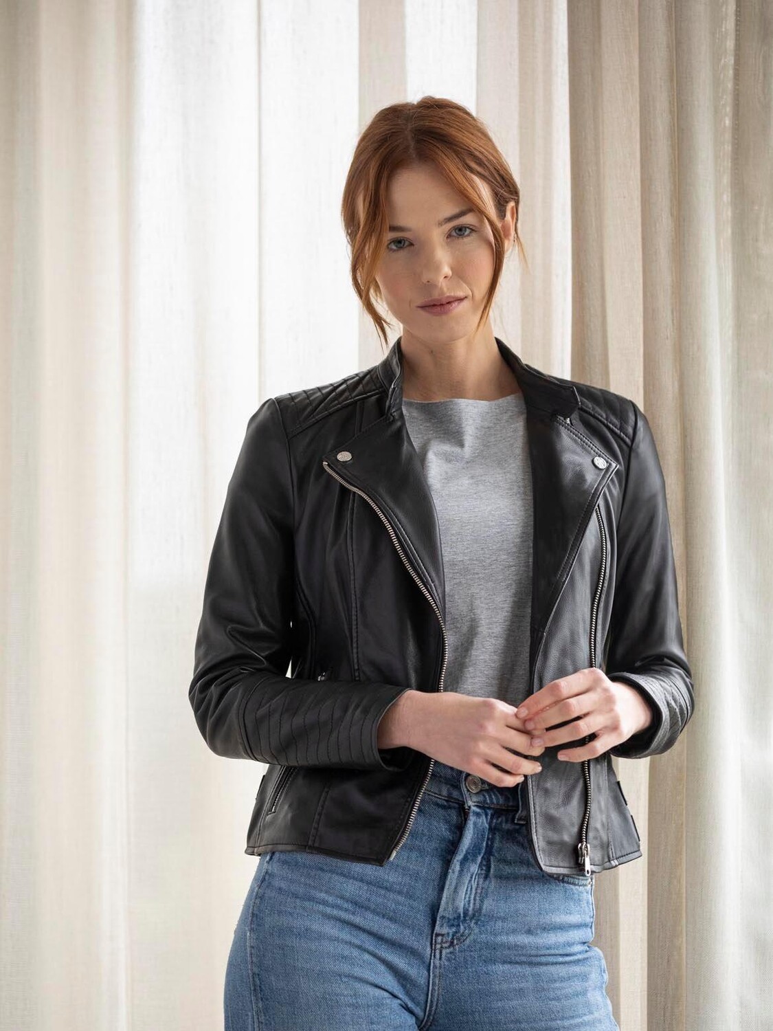 

Кожаная косуха Toni Lakeland Leather, черный