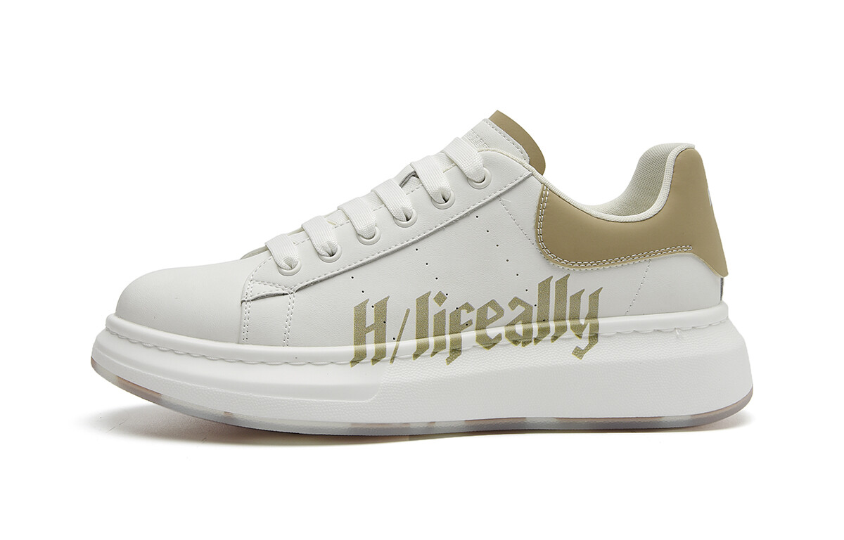 

Кеды HLA Skateboard Shoes Men Low-Top, белый/черный