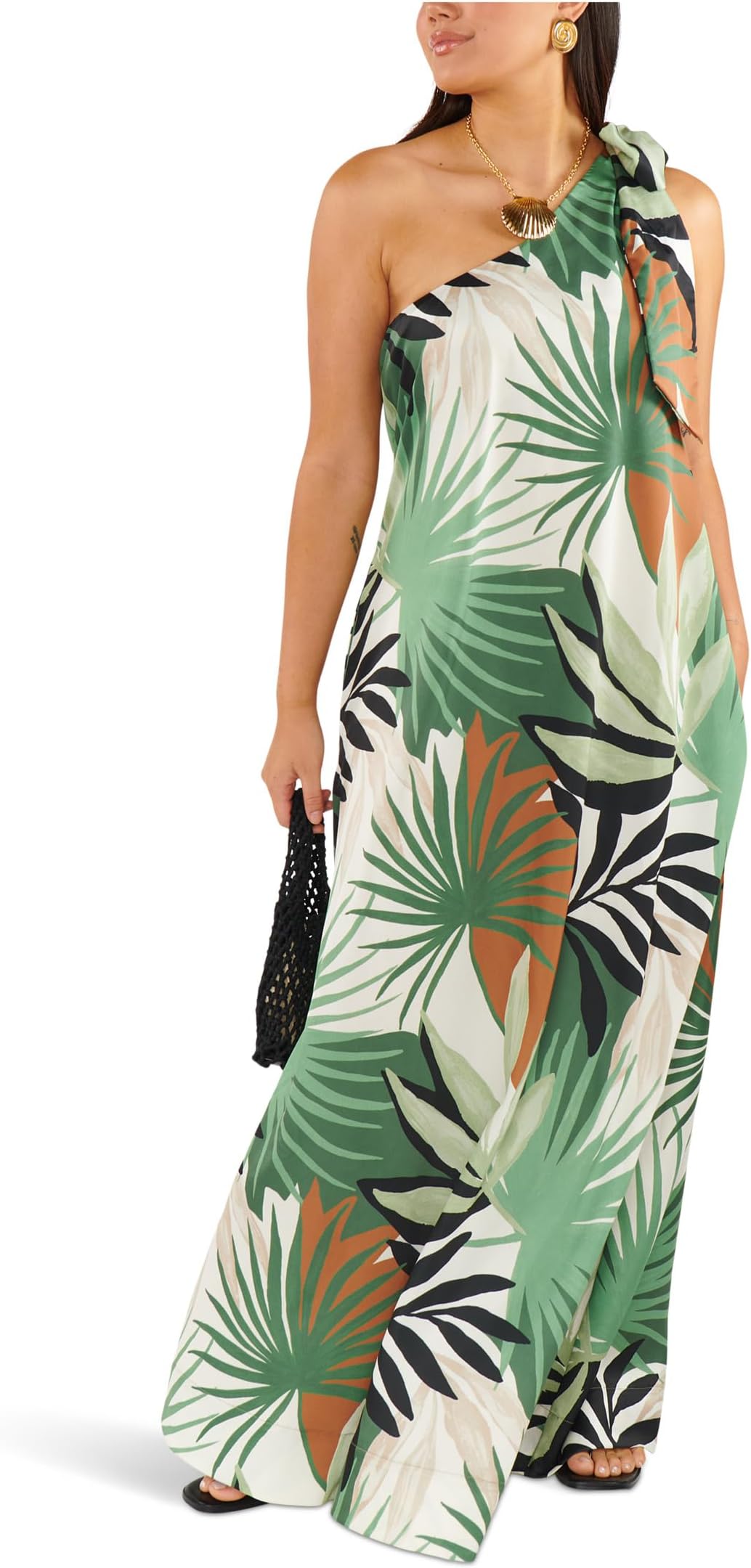 

Платье Show Me Your Mumu Jackie Maxi Dress, Caribbean Palms Luxe Satin