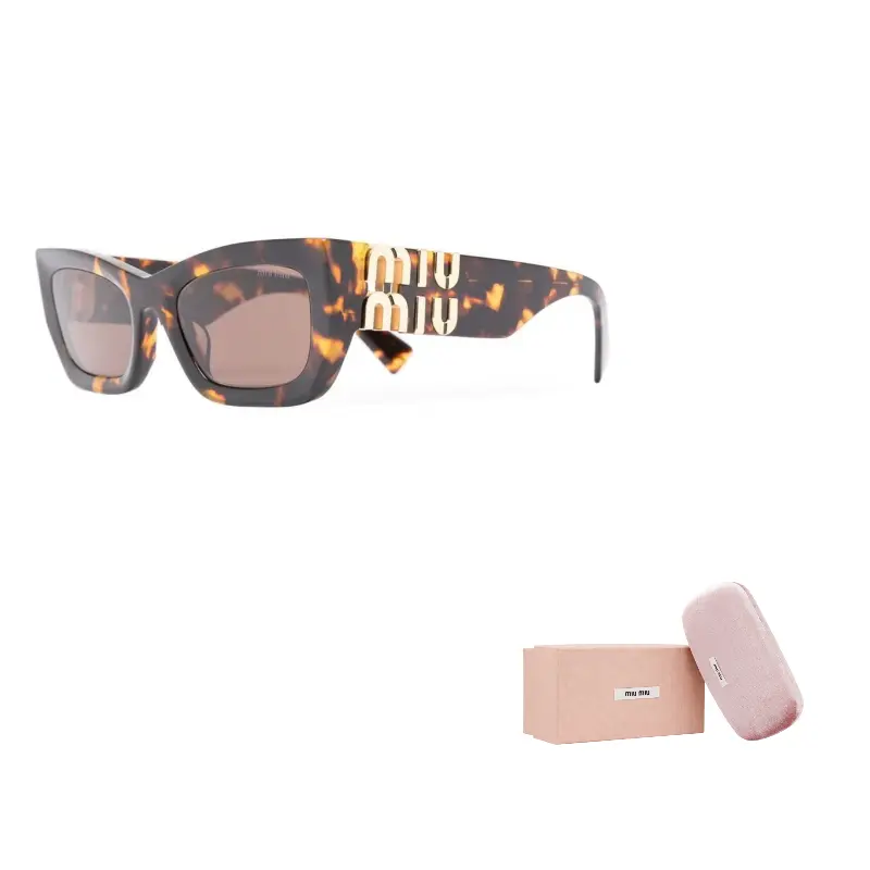

MIU MIU Кошачий глаз солнцезащитные очки Frame, Brown