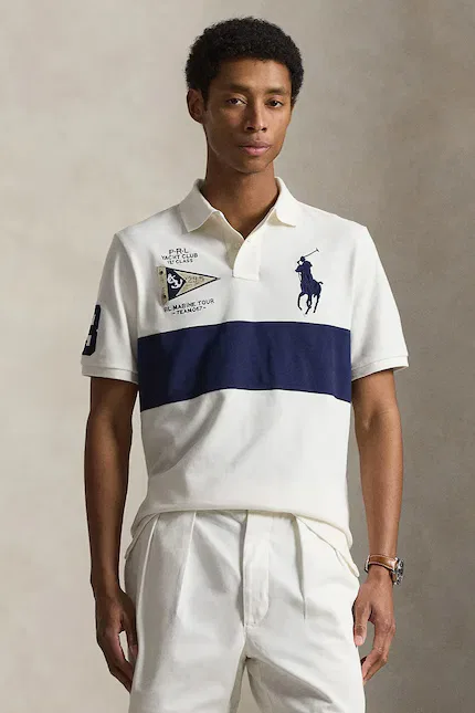Футболка поло хлопковая классическая Polo Ralph Lauren, бежевый
