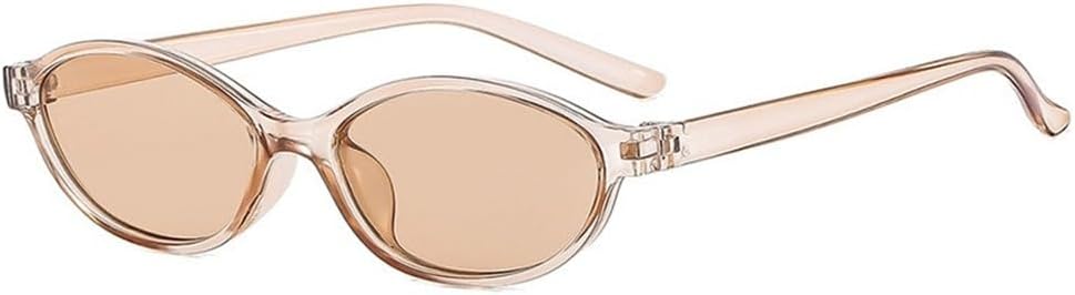 

Женские ретро-солнцезащитные очки овальной формы с леопардовым принтом, винтажные, модные, легкие, удобные, с защитой от УФ-излучения UV400 UJNHGQ, Clear Tea Champagne