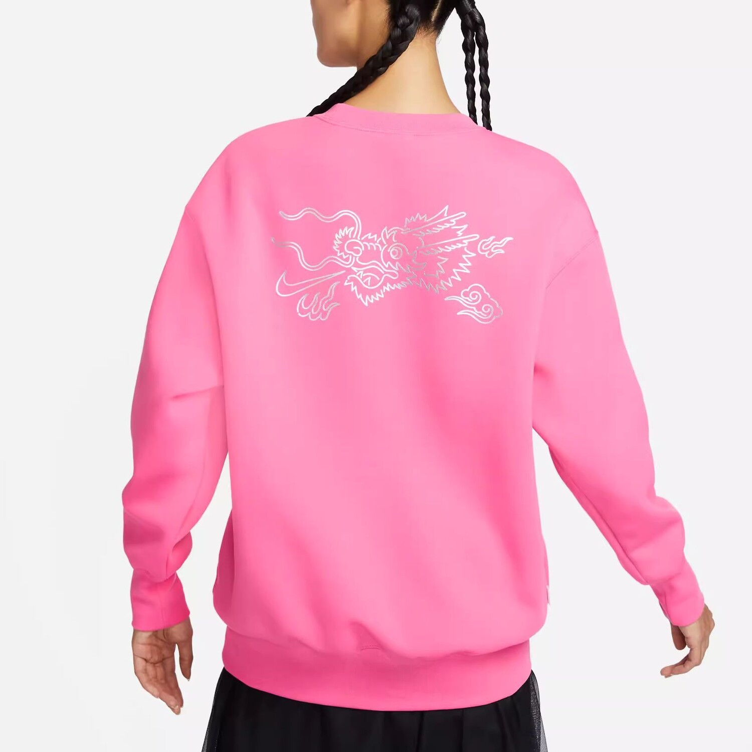 Свитшот женский из коллекции Dragon New Year's, фиолетовый, розовый Nike — фото 2
