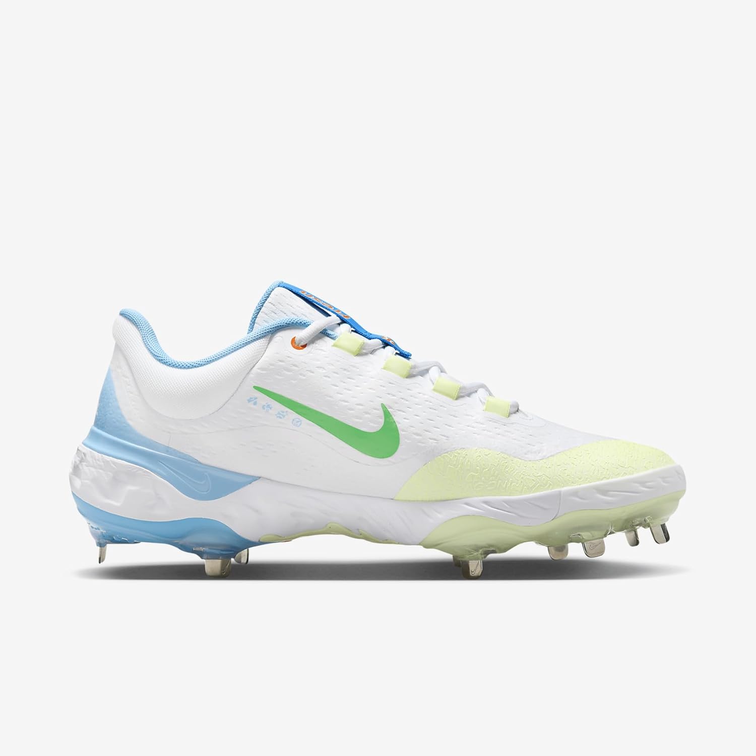 Бейсбольные бутсы Nike Men's Alpha Huarache Elite 4, белый/синий/фиолетовый/голубой — фото 3